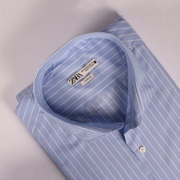 ZR Blue & White Stripped Shirt